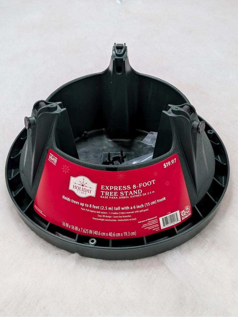 Holiday Time Express 8ft Tree Stand 6ft Trunk - Push-Pull Express Bolt System